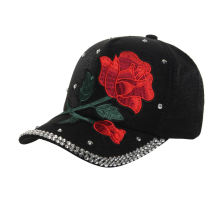 Summer Metal Hoop Rose Flower Sailor Dance Baseball Cap Ladies Sun Protection Cap Outdoor Sunshade Leisure Hat